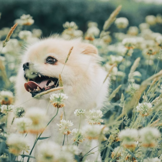 Active Pomeranian